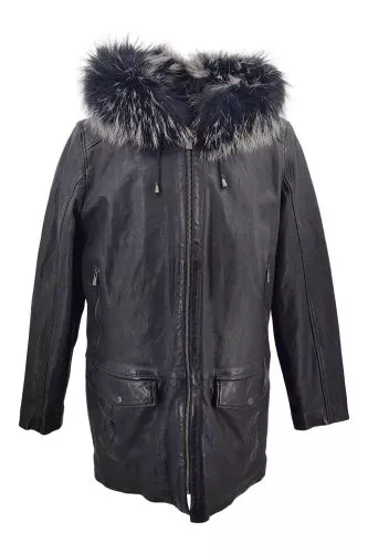 Leather Coat Levinsky Vance black