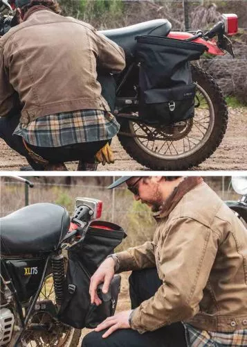 Motorradtasche Iron & Resin Moto Pannier schwarz