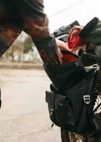 Motorradtasche Iron & Resin Moto Pannier schwarz