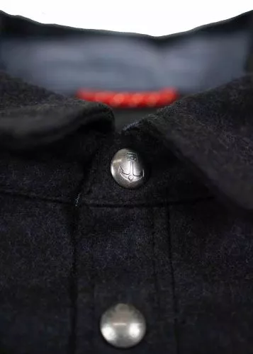 Iron & Resin Peak Wool Jacket black