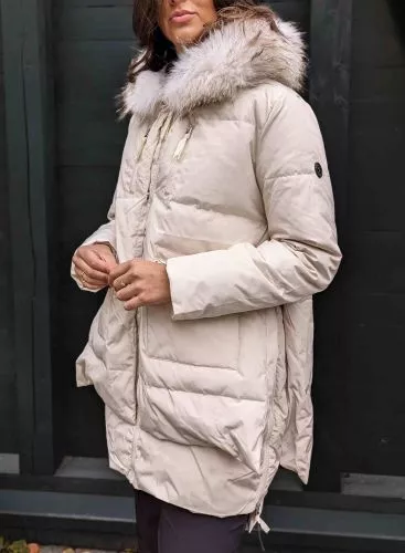 Womens Down Jacket Levinsky Furs Michelle 2 white