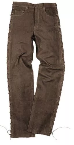 Lederhose Fuente deluxe Nubukleder braun