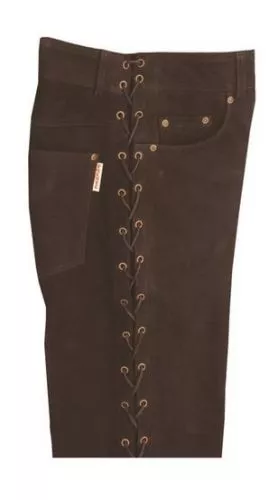 Lederhose Fuente deluxe Nubukleder braun