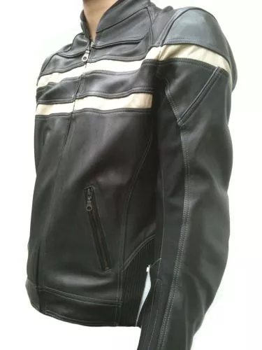 Motorradjacke Roadstar schwarz-beige
