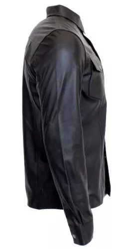 Ricano Lederhemd schwarz