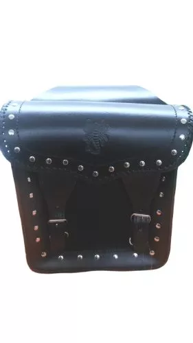 Motorrad-Satteltaschen Skorpion aus Rindsleder m. Nieten