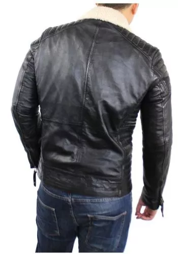 Lederjacke Ricano Cooper Fur schwarz