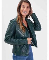 Lederjacke Rose Garden Paloma Dark Green